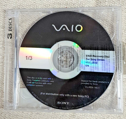 Sony vaio recovery - vaio, disk